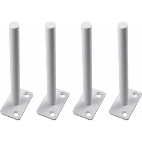 Supports d'étagère flottante en métal, supports d'étagère flottante en forme de T, support d'étagère flottante, pour montage mural DIY à domicile, 4 pièces (blanc 150 mm/6 pouces) (1/5)