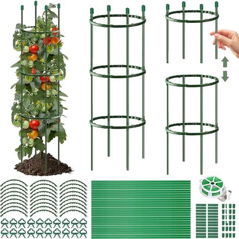 Tuteur Tomate, Tuteurs pour Plantes, Tomato Cage, Tuteur Intérieur Plant de Tomates, Support Tomate, Support pour Plantes - Anneau de Support de Plante Pieux à Hortensias,Pivoines,Plantes Vivaces