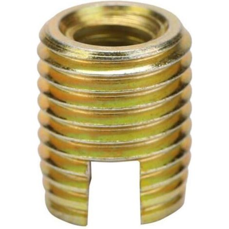 20 pièces 302 accessoires d'insertion de filetage autotaraudant en acier au carbone (intérieur M8 1.25 extérieur M12 1.5)