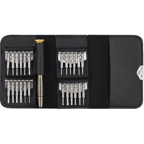 Tournevis Précision - Kit 25 en 1 - Pour Réparation iPhone Ordinateur Portable Montre Bijoux Lunettes - Embouts Miniatures - 1 Pièce