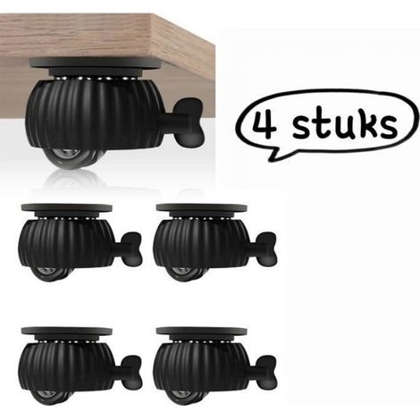 Roulettes Auto-Adhésives À Billes - 4 Pièces - Pour Table De Chevet Et Meubles Mobiles - Sans Perçage - Fixation Rapide (1/5)