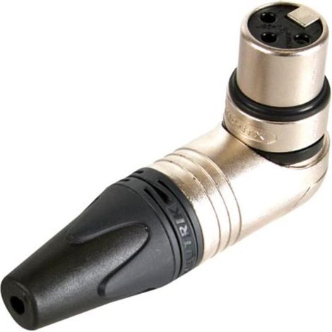 Neutrik NC3FRX Connettore XLR Presa angolata Numero Poli (num): 3 Argento 1 pz.