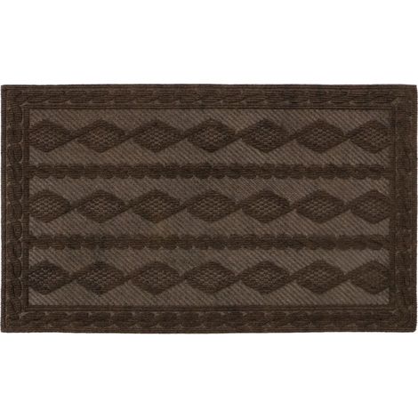 Knit Rubber Backed Indoor Doormat, 40x60cm, Brown (1/4)