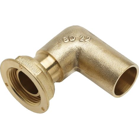 Banides Raccord coudé con junta plana latón 22 mm