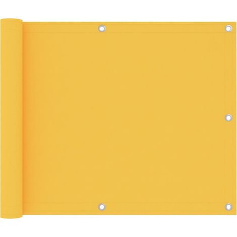 Balcony Screen Yellow 75x600 cm Oxford Fabric vidaXL
