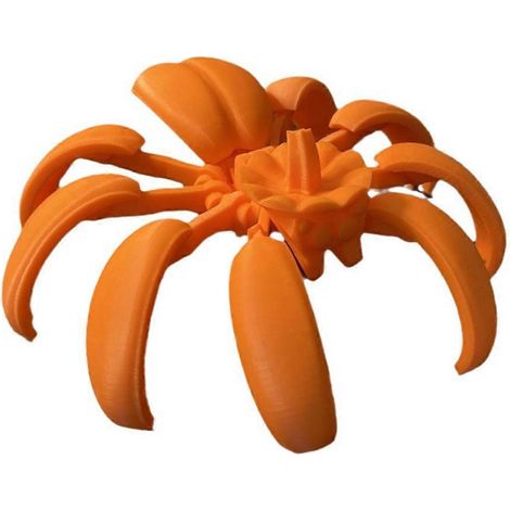 Araignée citrouille imprimée en 3D, statuette de bureau anti-stress citrouille, comme illustré --- (1/5)