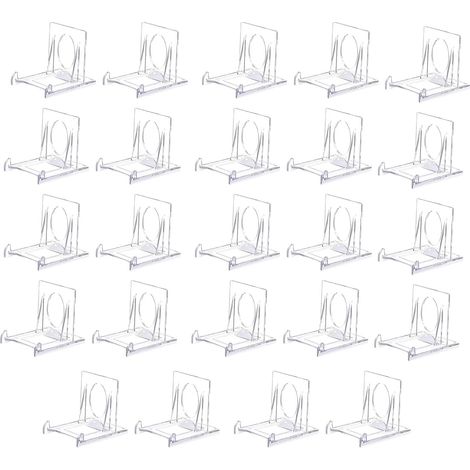 24 supports en acrylique pour assiettes, supports pour cadres transparents, présentoir de table, support réglable pour photos et