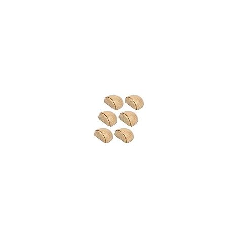 Lot de 6 Butée de Portes - Arrêt de Porte Adhesive en Bois pour Sol et Parquet (Hetre) (1/5)