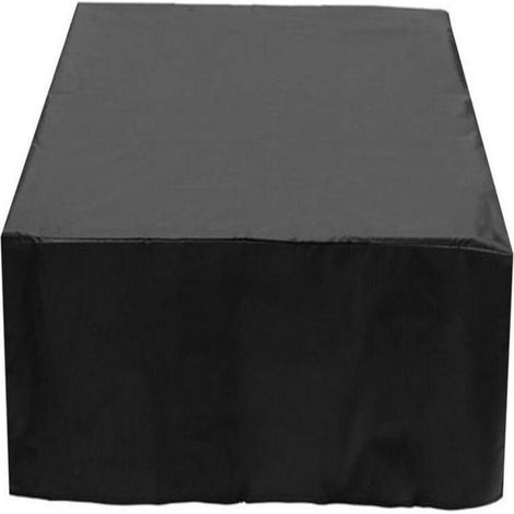 Housse de Protection - Mobilier de Jardin - Oxford 210D Imperméable avec Revêtement Anti-UV Intérieur - Forme Cubique - 126 x 126 x 74 cm - Noir - 1 Pièce (1/5)