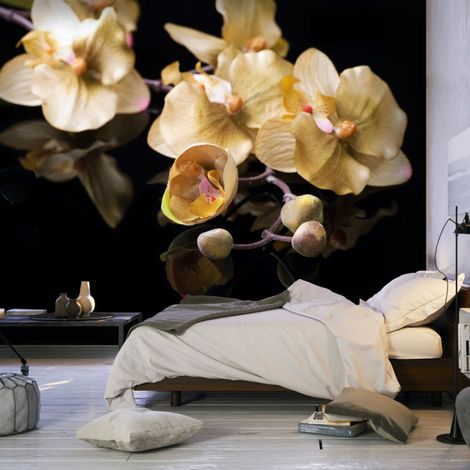 Papier Peint "Orchids in Ecru Color" 193 x 250 cm (1/2)
