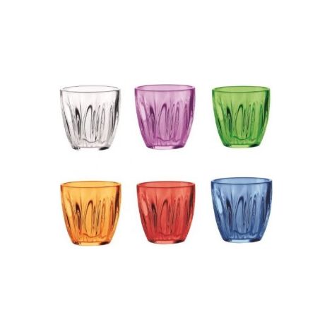 Set aus 6 bunten Gläsern