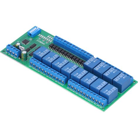 Relaismodul mit 12 Eingängen und 12 Ausgängen, elektronisches Bauteil ohne Gehäuse, RS485-Platine N4D8C12 24V (1/5)