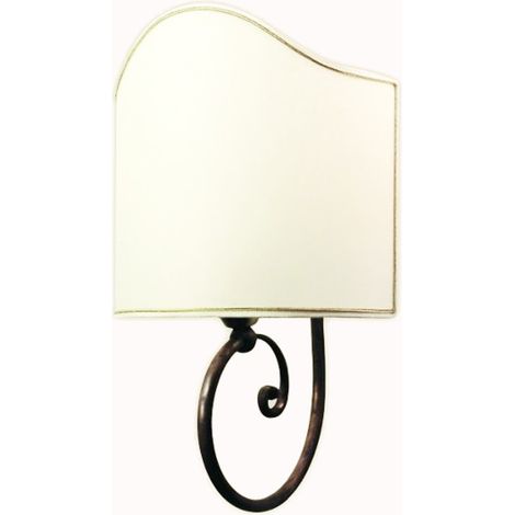 Applique classico lampadari bartalini leo g ap1 ov e27 led tessuto ottone lampada parete (1/5)