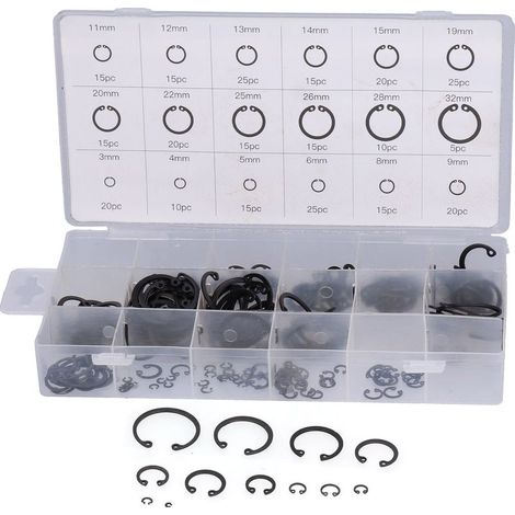 Kit de 300 anneaux élastiques assortis en acier allié, outil de réparation universel pour la maison et le magasin. (1/5)