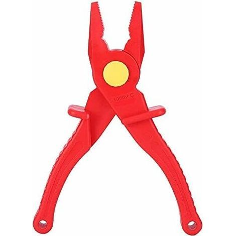 BRAVIX Pinces en plastique Pince coupante multifonctionnelle isolée 1000 V à bec plat pour l'installation d'instruments et la coupure de circuitsPratique, (1/5)