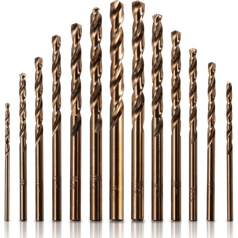 M35 Jeu de Forets en 5% Cobalt(1.5mm-6.5mm/13 pièces) HélicoÏdaux HSS pour l'acier inoxydable et le métal (1/5)