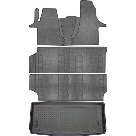Volkswagen T6.1 Multivan VAN (5 puertas) de 2019 SET - Alfombrillas goma + alfombrilla maletero