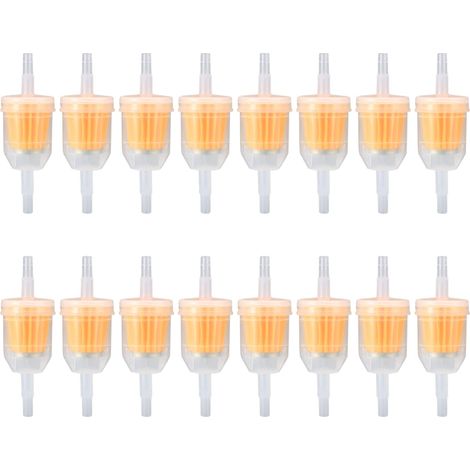 16pcs Inline Fuel Filters, Fuel Filters, Universal Fuel Filter with 6-8mm Filtration Rate for Motorcycles, Scooters, Motorbikes, Generators, Lawnmowers, Cars (1/5)