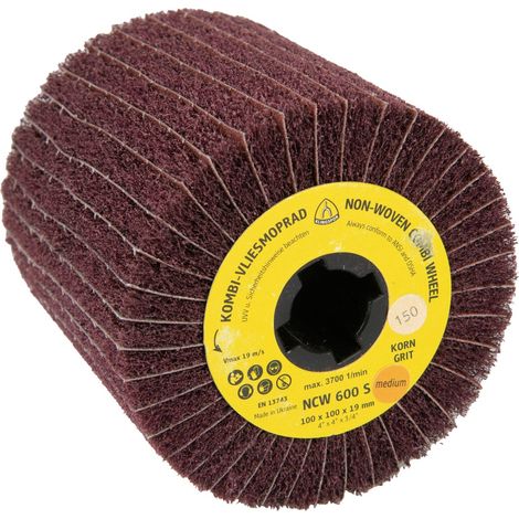 Klingspor NCW 600 S Vliesmopräder Kombination, 100 x 100 x 19 mm Korn 80 Coarse