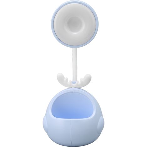 LED-Tischleuchte mit flexiblem Schlauch, faltbar, mit Stifthalter, USB-Ladefunktion, Cartoon-Nachtlampe, blau (1/5)