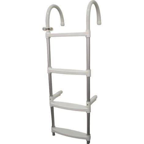 Échelle Lalizas aluminium 2 marches pieds stabilisateurs crochets pliables
