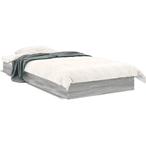 Maison Exclusive - Estructura de cama madera de ingeniería gris S (1/5)