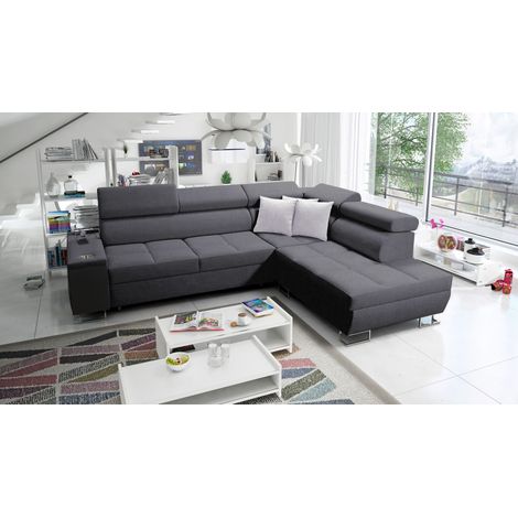 Multifunktionaler Eckschrank MORENA VII, Sawana Graphit Rechts (1/5)