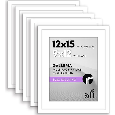 Lot de cadres photo de 30,5 x 38,1 cm - À utiliser comme cadre photo de 22,9 x 30,5 cm avec passe-partout ou cadre de 30,5 x 38,1 cm sans passe-partout - Cadre photo de collage avec (1/5)