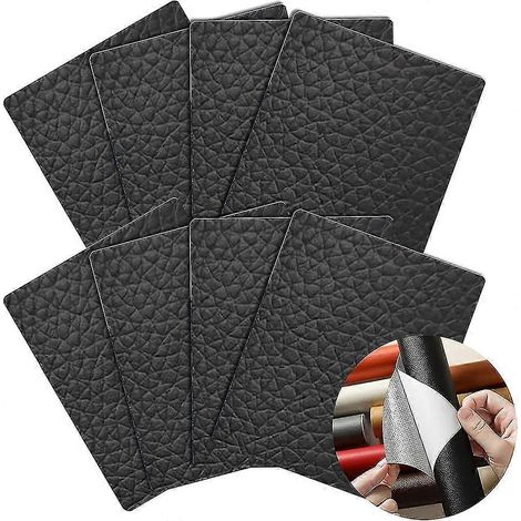 Lot de 8 patchs de réparation pour cuir, patchs de réparation auto-adhésifs pour cuir, patchs pour simili cuir, patchs de réparation pour simili cuir.