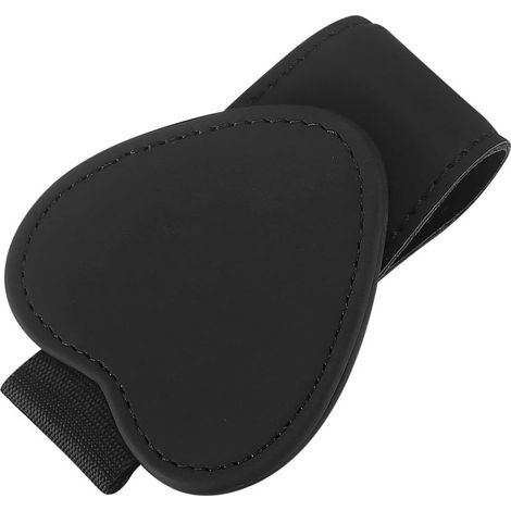 Support de lunettes de soleil pour voiture - Support de lunettes de soleil en cuir magnétique - Support de lunettes de soleil universel pour visière de voiture, ticket, cartes, support à (1/5)
