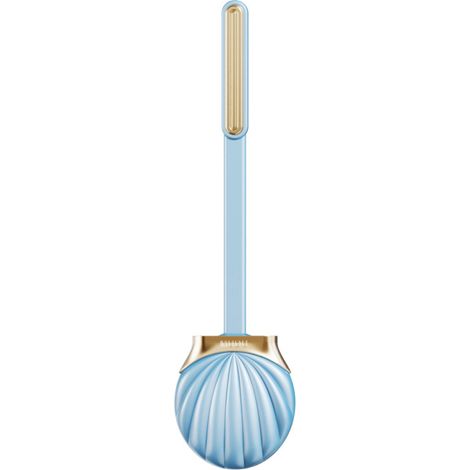 Ensemble brosse de toilette et support pour salle de bain, tête de brosse de toilette flexible avec poils en silicone, taille compacte pour un rangement et une organisation faciles(bleu) (1/5)