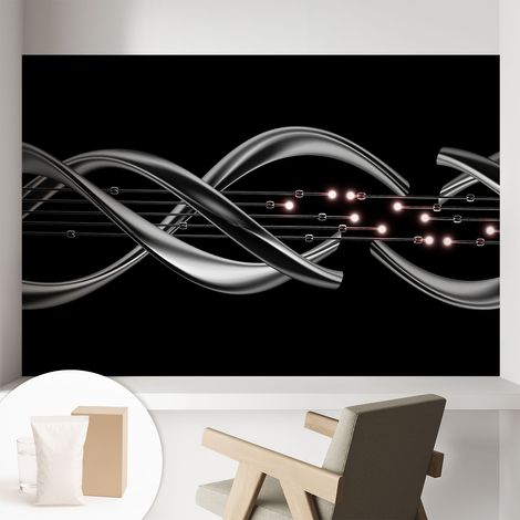 Papier peint intissé décoratif pour chambre et salon Design moderne à poser facilement - Colle incluse gratuite Motif tressé 104x70 cm (1/5)