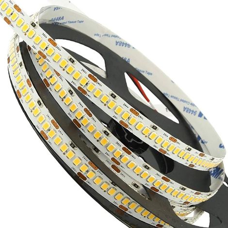 TrAdE Shop Traesio - Striscia Led 5mt 1200 Led 2835 Ip65 Interni Esterno Luce Calda Naturale Fredda - -Bianco Freddo - (1/2)