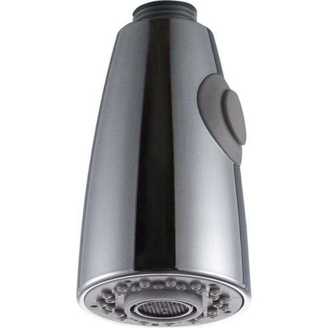 UlisemDouchette Robinet Cuisine 2 Jets Tête de Robinet de Rechange Douchette pour Robinet Remplacement Douchette pour Mitigeur Cuisine, Chromé, G1/2" (1/4)