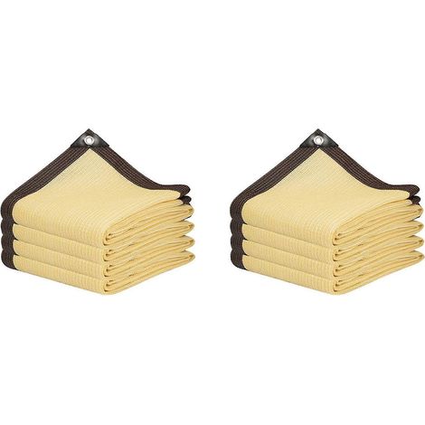 Filet d'ombrage beige avec double protection UV pour jardins, balcons, serres, parasols, auvents de piscine et abris de camping. (1/5)
