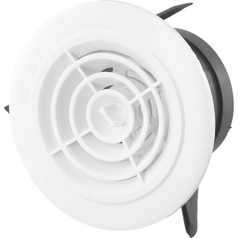 Verstellbarer ABS-Deckenlüfter, runder Lüfter für Badezimmer, Büro, Schlafzimmerwand (125 mm)
