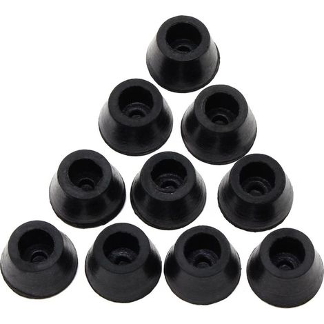 Cabinet rond noir cas en caoutchouc table chaise jambe pied pied pieds protecteur anti-dérapant circulaire tampons de pare-chocs 50 PCS (12 16 10mm)- (1/4)