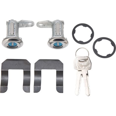 Set de 2 cylindres de serrure de porte 5070001 antivol avec clés, contacteur de démarrage de remplacement pour camion Ford F100 F250 F350 (1/5)