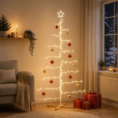 vidaXL Albero di Natale in metallo con supporto KUOPIO 210 cm (1/5)