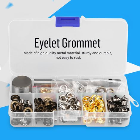 Rondelles à œillet avec kit de 3 outils pour travaux manuels (5 mm x 220 pièces) (1/5)
