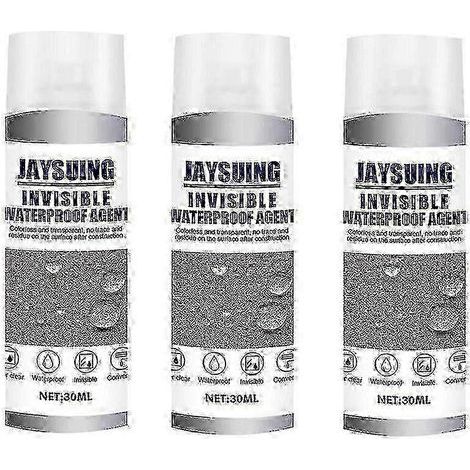 Jaysuing Spray d'étanchéité liquide 3 pièces. revêtement imperméable à forte adhérence. spray de réparation de fuites d'eau. bouchon d'étanchéité (1/5)