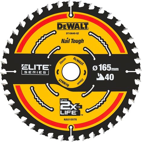 Dewalt DT10640QZ Extreme Framing Circular Saw Blade 165mm x 20mm x 40T