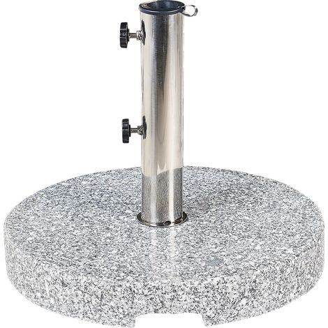 Base para sombrilla de granito gris plateado 45 cm acero inoxidable Ceggia (1/5)