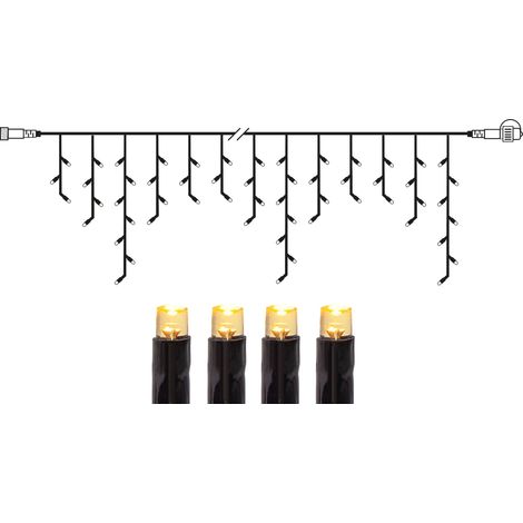 System Decor "LED-Eiszapfen-Lichterkette" warmweiß, IP44