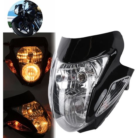 (Exclusivité Mexique) Cache-phare modifié en forme de crâne pour moto tout-terrain (1/5)