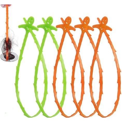 Set of 5 Ferret Pipe Unblocker, 51cm Sink Unblocker Tool Flexible Toilet, Pipe Unblocker Ferret Plumbing Sink Unblocker Unblocking Probe for Sink Pipes (1/5)