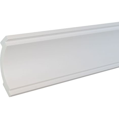 PROVISTON Stuckleiste Kunststoff Weiß - 60 x 80 x 2000 mm Moderne Leiste für die Decke (1/5)