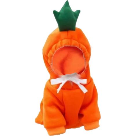 Manteau chien chaud avec capuche à cordon, sweat mignon pour petit chiot et chaton, vêtement animal taille M, tenue confortable pour animaux de compagnie. (1/5)