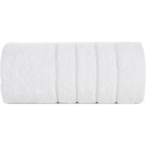 Serviette de bain Eurofirany moelleuse et absorbante, modèle Dali, 50 x 90 cm, blanche (1/5)