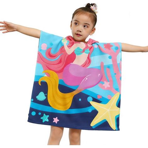 Kinderbademantel – superweich – sehr saugfähig – geeignet für Jungen und Mädchen – Länge 0–120 cm – Modell B (1/5)